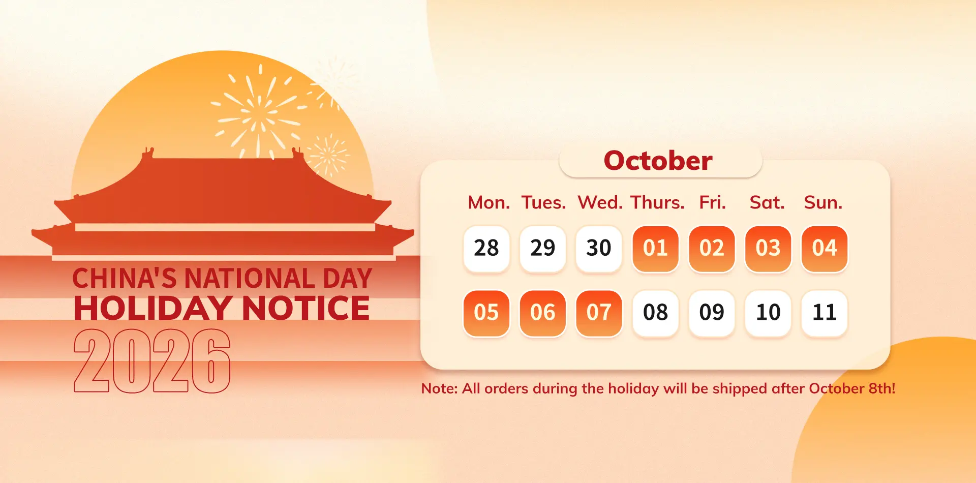 Holiday Notice