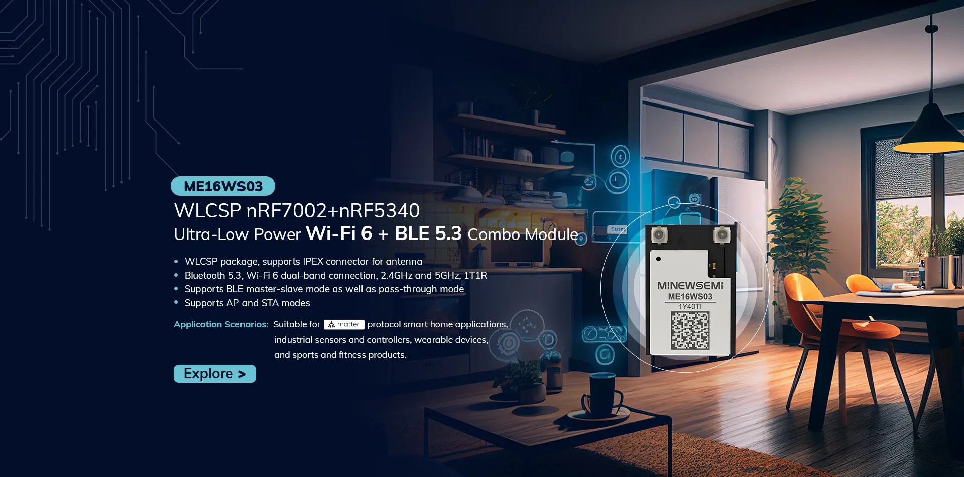 nRF7002+nRF5340 WiFi Module